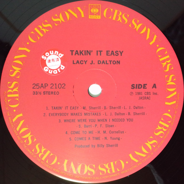 Takin' It Easy - Lacy J. Dalton - LP - Pre Owned Vinyl (Arrives in 21days)
