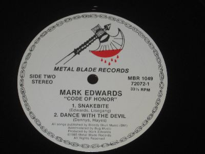 Code Of Honor - Mark Edwards (15) - LP - Pre Owned Vinyl (Arrives in 21days)