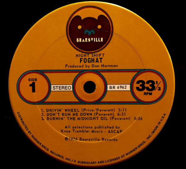 Night Shift - Foghat - LP - Pre Owned Vinyl (Arrives in 21days)