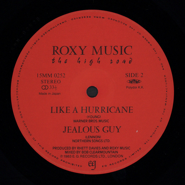 The High Road - Roxy Music - LP - Pre Owned Vinyl (Arrives in 21days)