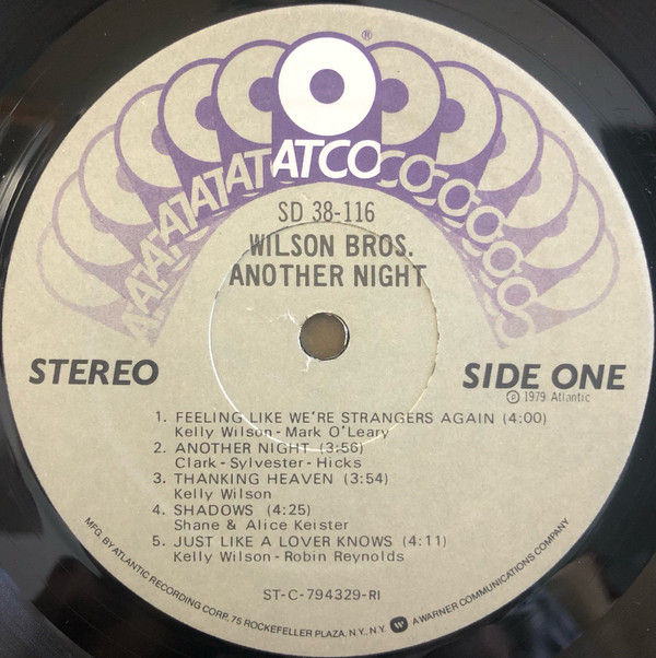 Another Night - Wilson Bros. - LP - Pre Owned Vinyl (Arrives in 21days)