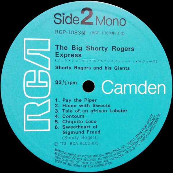 The Big Shorty Rogers Express - Shorty Rogers And His Giants - LP - Pre Owned Vinyl (Arrives in 21days)