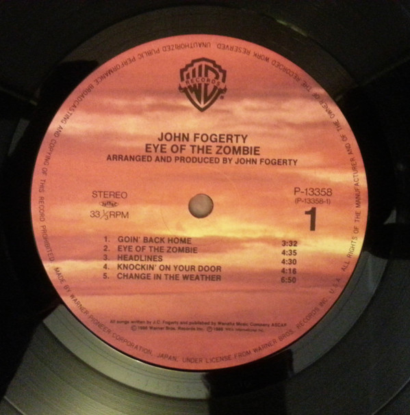 Eye Of The Zombie - John Fogerty - LP - Pre Owned Vinyl (Arrives in 21days)