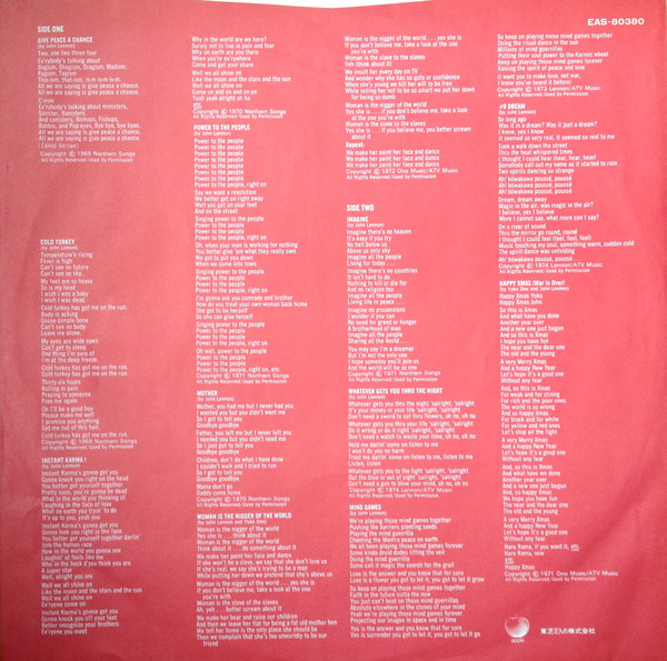Shaved Fish - Lennon* / Plastic Ono Band* - LP - Pre Owned Vinyl (Arrives in 21days)