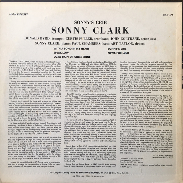 Sonny's Crib - Sonny Clark - LP - Pre Owned Vinyl (Arrives in 21days)
