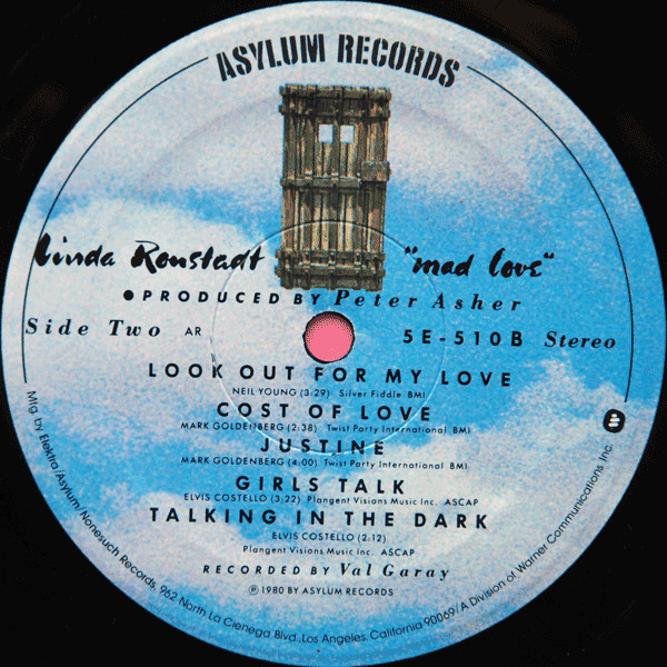 Mad Love - Linda Ronstadt - LP - Pre Owned Vinyl (Arrives in 21days)