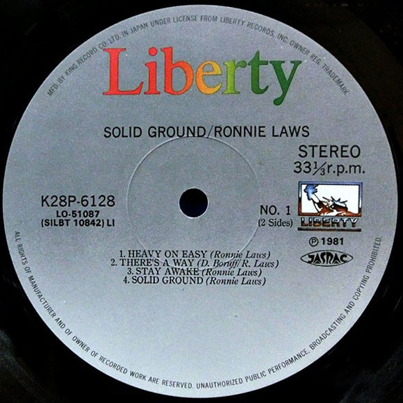 Solid Ground - Ronnie Laws - LP - Pre Owned Vinyl (Arrives in 21days)
