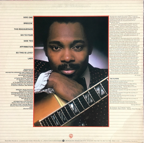 Breezin' - George Benson - LP - Pre Owned Vinyl (Arrives in 21days)