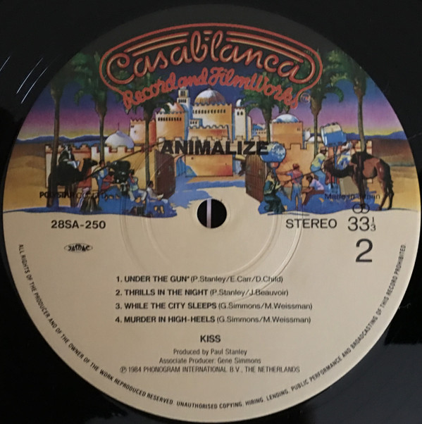 Animalize - Kiss - LP - Pre Owned Vinyl (Arrives in 21days)