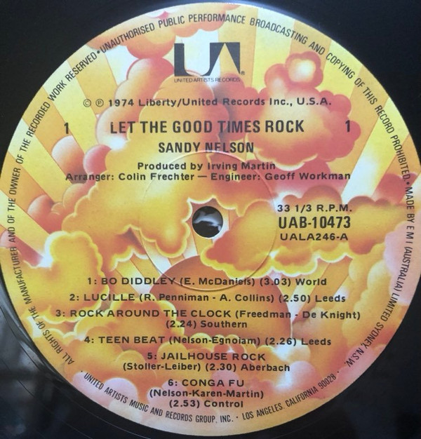 Let The Good Times Rock - Sandy Nelson - LP - Pre Owned Vinyl (Arrives in 21days)