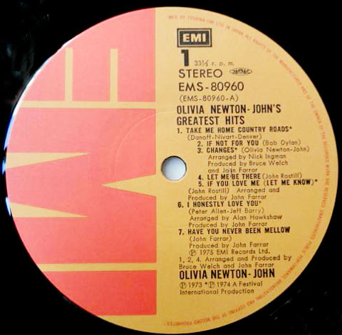 Olivia Newton-John's Greatest Hits  - Olivia Newton-John - LP - Pre Owned Vinyl (Arrives in 21days)