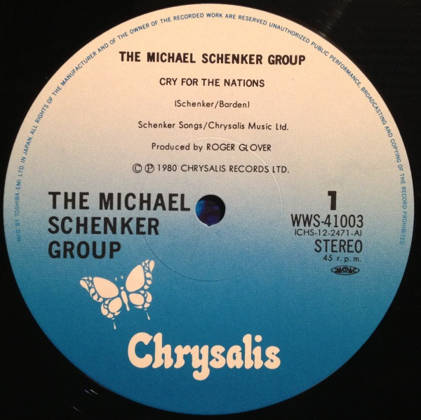 Cry For The Nations - The Michael Schenker Group - LP - Pre Owned Vinyl (Arrives in 21days)