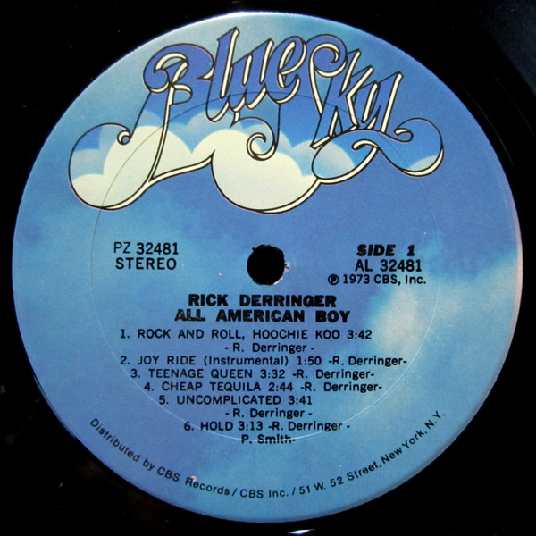 All American Boy - Rick Derringer - LP - Pre Owned Vinyl (Arrives in 21days)