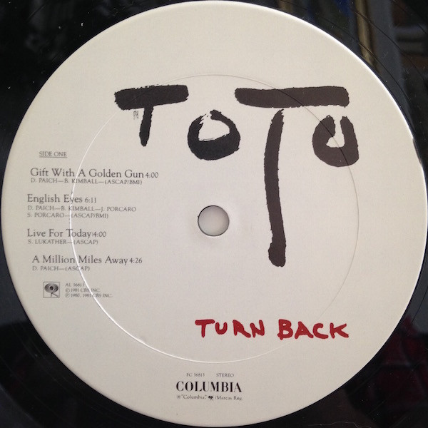 Turn Back - Toto - LP - Pre Owned Vinyl (Arrives in 21days)