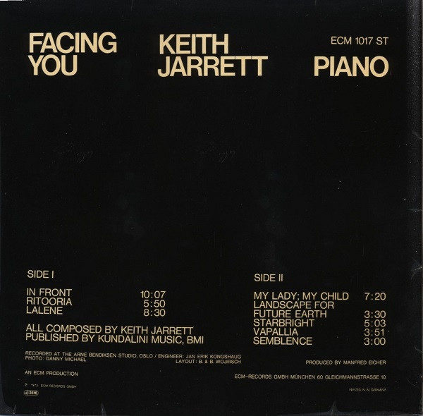 Facing You - Keith Jarrett - LP - Pre Owned Vinyl (Arrives in 21days)