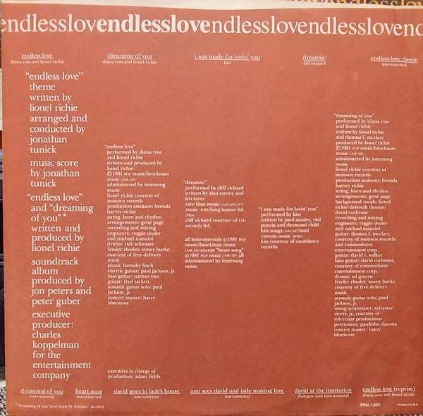 Endless Love / Original Motion Picture Soundtrack - Various - LP - Pre Owned Vinyl (Arrives in 21days)