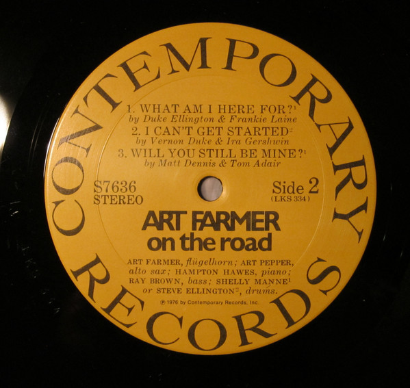 On The Road - Art Farmer - LP - Pre Owned Vinyl (Arrives in 21days)