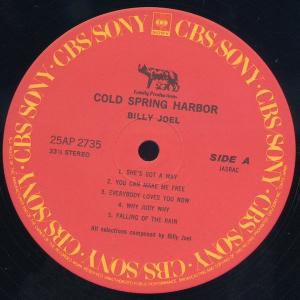Cold Spring Harbor - Billy Joel - LP - Pre Owned Vinyl (Arrives in 21days)