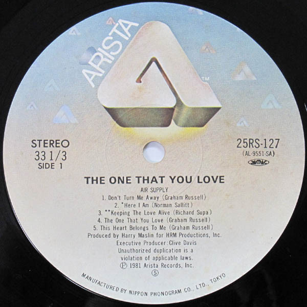 The One That You Love - Air Supply - LP - Pre Owned Vinyl (Arrives in 21days)