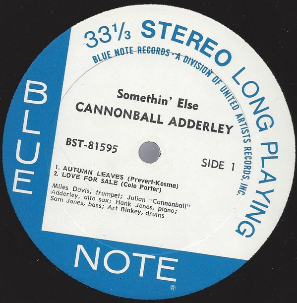Somethin' Else - Cannonball Adderley - LP - Pre Owned Vinyl (Arrives in 21days)