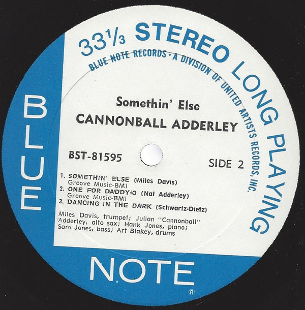Somethin' Else - Cannonball Adderley - LP - Pre Owned Vinyl (Arrives in 21days)