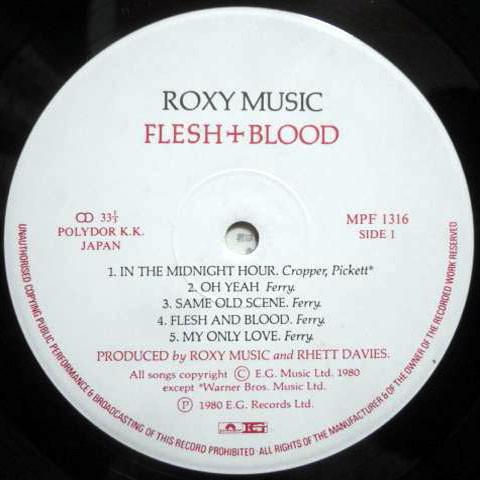 Flesh + Blood - Roxy Music - LP - Pre Owned Vinyl (Arrives in 21days)