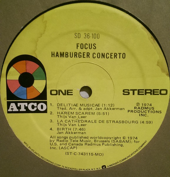 Hamburger Concerto - Focus (2) - LP - Pre Owned Vinyl (Arrives in 21days)