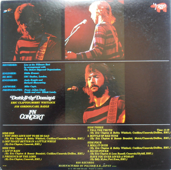 In Concert - Derek &amp; The Dominos - LP - Pre Owned Vinyl (Arrives in 21days)
