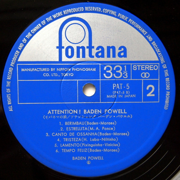 Attention! Baden Powell! - Baden Powell - LP - Pre Owned Vinyl (Arrives in 14days)