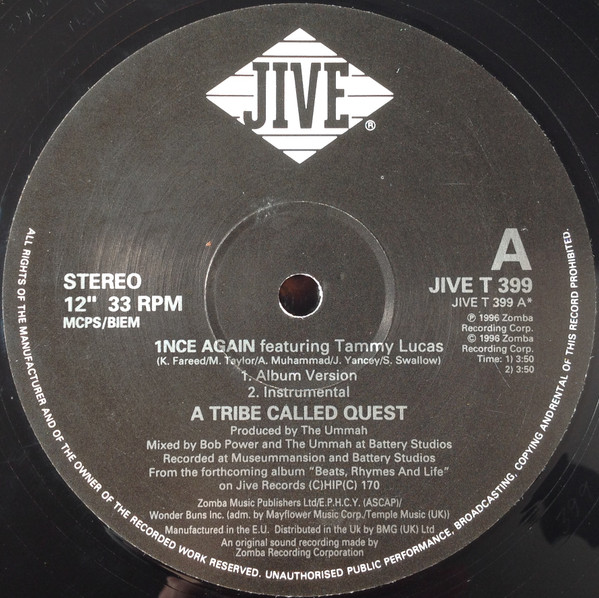 1nce Again - A Tribe Called Quest - LP - Pre Owned Vinyl (Arrives in 14days)