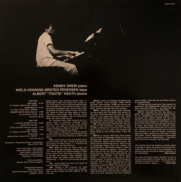 Dark Beauty - Kenny Drew Trio* - LP - Pre Owned Vinyl (Arrives in 21days)
