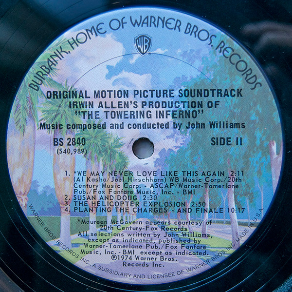 Irwin Allen's Production Of The Towering Inferno (Original Motion Picture Soundtrack) - John Williams (4) - LP - Pre Owned Vinyl (Arrives in 21days)
