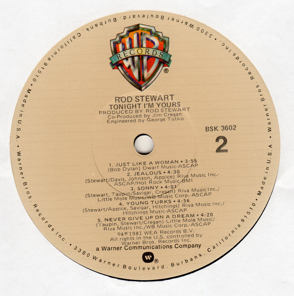 Tonight I'm Yours - Rod Stewart - LP - Pre Owned Vinyl (Arrives in 21days)