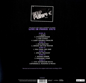 Paris 1975 - Deep Purple - LP - Brand New Vinyl (Arrives in 20days)