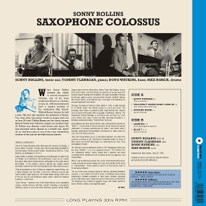 Saxophone Colossus - Rollins, Sonny - LP - Brand New Vinyl (Arrives in 20days)