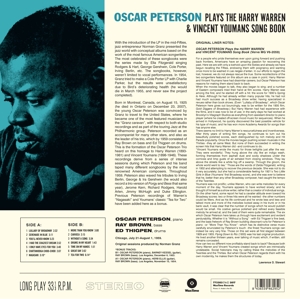 Plays The Harry Warren & Vincent Youmans Song Book - Oscar Peterson - LP - Brand New Vinyl (Arrives in 20days)