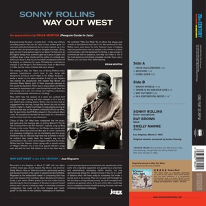 Way Out West - Sonny Rollins - LP - Brand New Vinyl (Arrives in 20days)