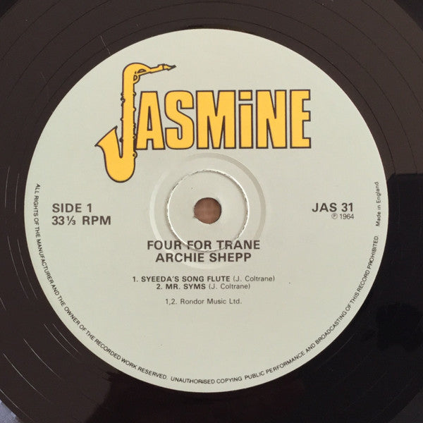 Archie Shepp - Four For Trane Vinyl LP Record (Arrives in 21 days)