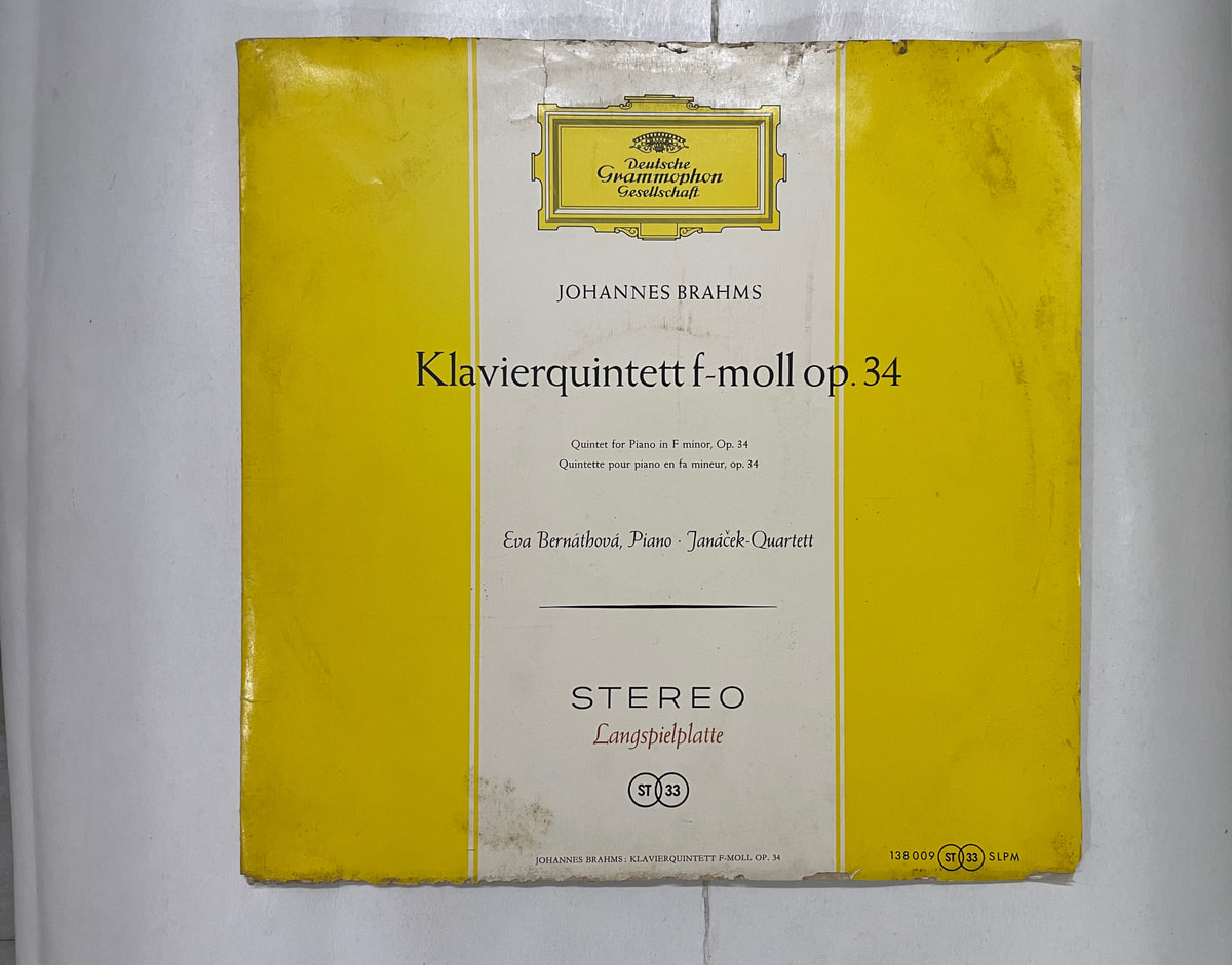 Klavierquintett F-moll Op. 34 - Johannes Brahms Used Vinyl LP Record
