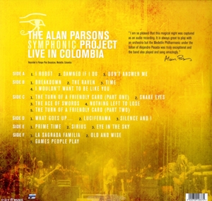 Live In Colombia - Alan Parsons Symphonic... - LP - Brand New Vinyl (Arrives in 20days)